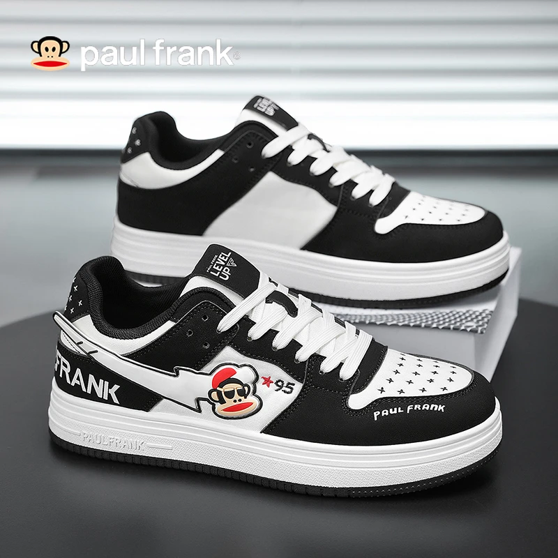paul frank/大嘴猴夏季新款新款男士透气帆布鞋板鞋潮流休闲鞋