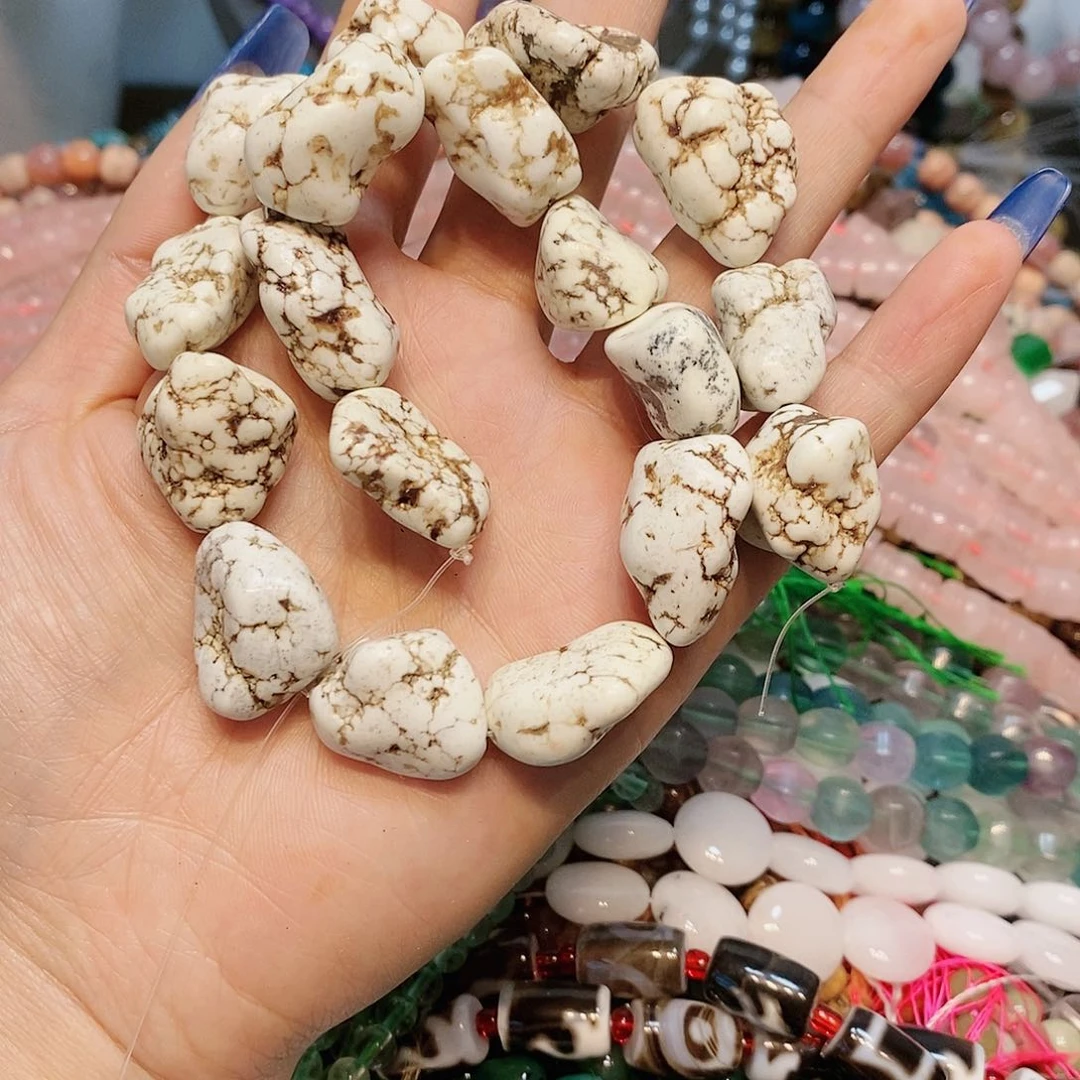 玛瑙/玉髓散珠松石一条