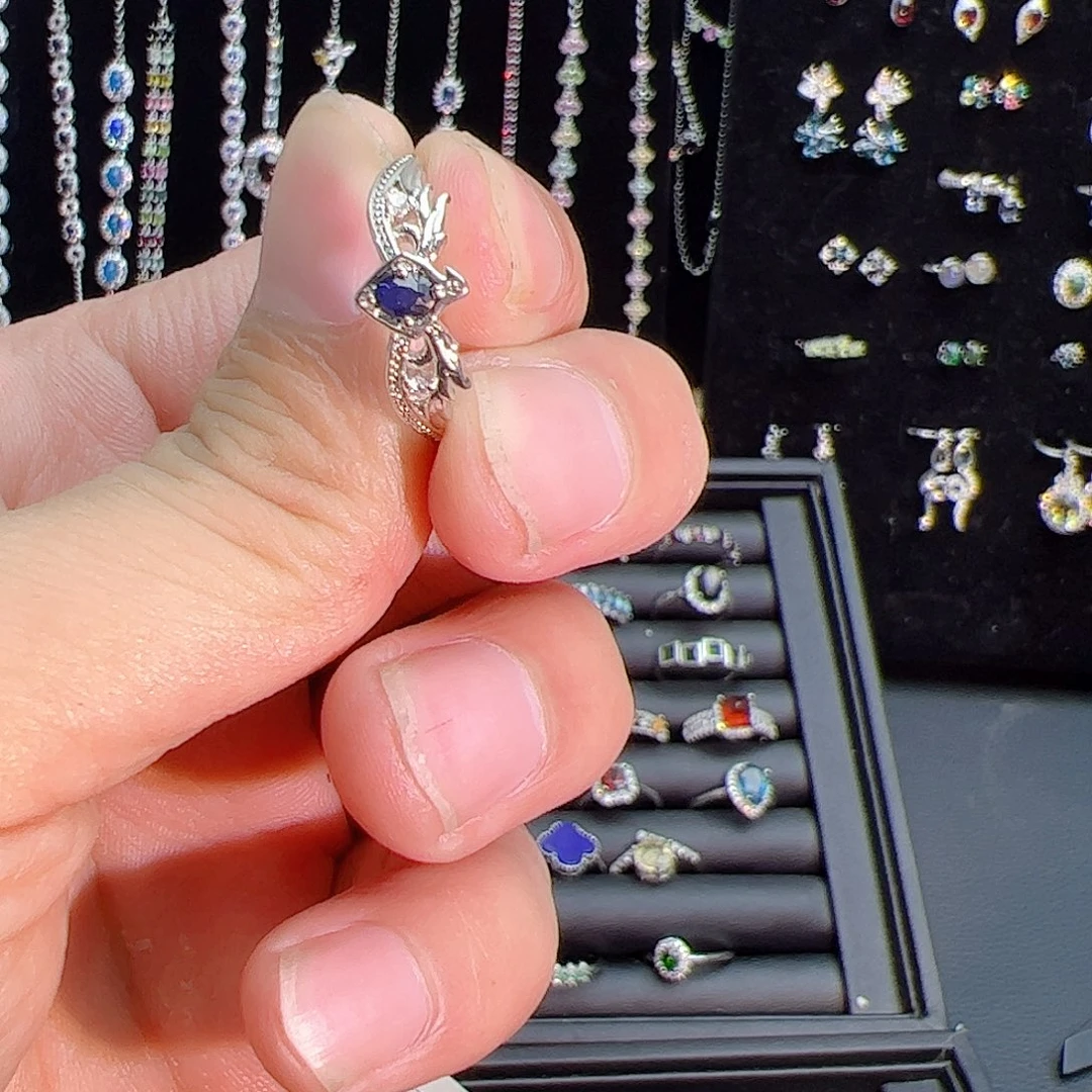 紫晶珠宝半成品银S925镶嵌