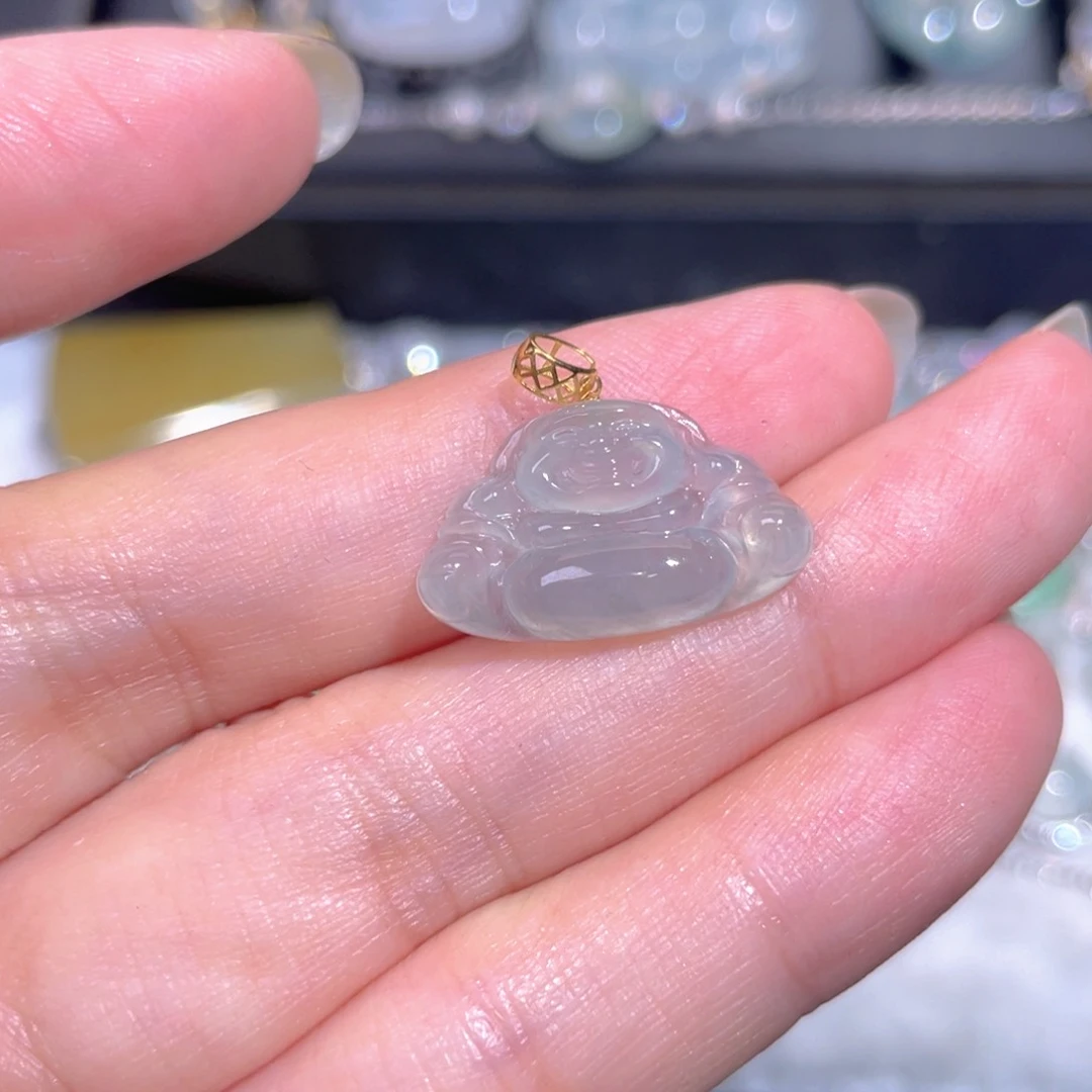 翡翠18K金镶嵌颈饰翡翠