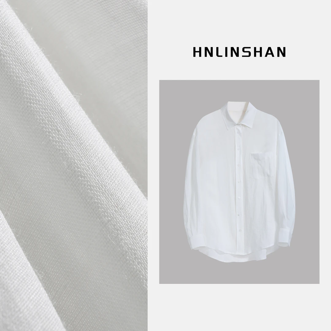 HNLINSHAN【白开水】100支苎麻极简衬衣BCS1017