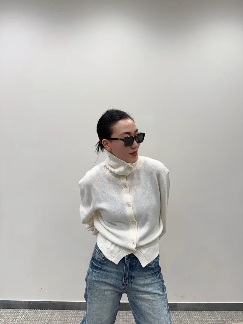 FG·STUDIO 扣子立领毛衣