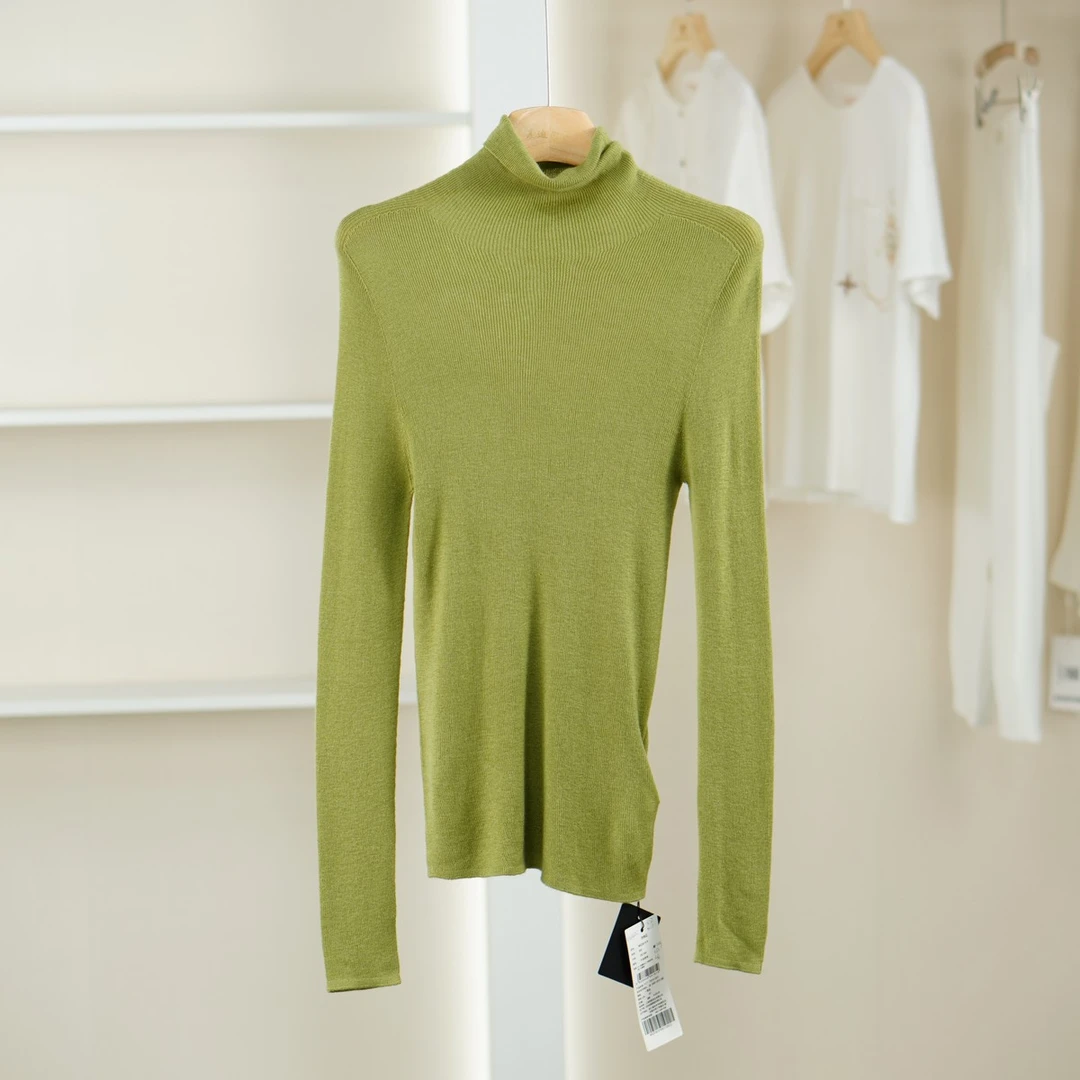 麦迪尚品【摩F】5101435 简约纯色半高领针织衫春秋女装专柜正品