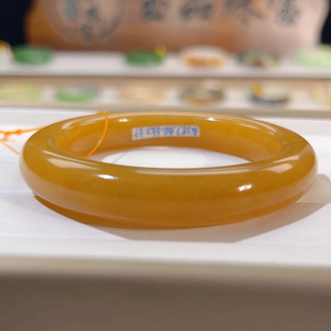 和田玉未镶嵌手镯  「且末金橘蜜糖」浓郁