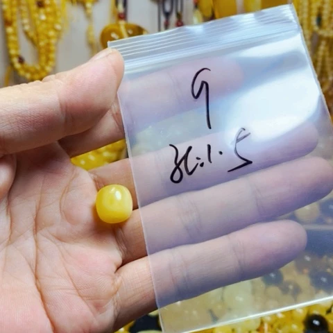 涛***哥未镶嵌琥珀手链天然蜜蜡白花12.1老型