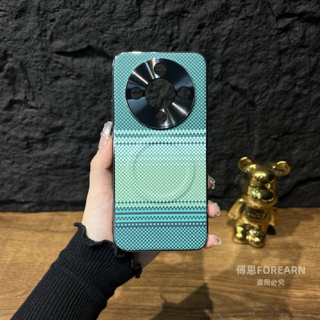 适用于荣耀X70手机壳磁吸新款x70保护套超薄个性创意碳纤维纹男女