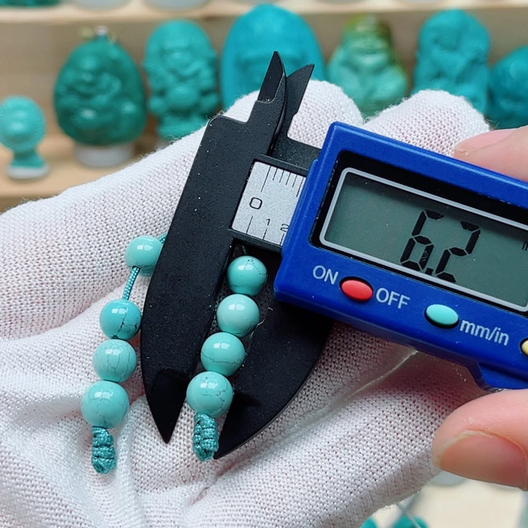 绿松石未镶嵌弟子珠一组