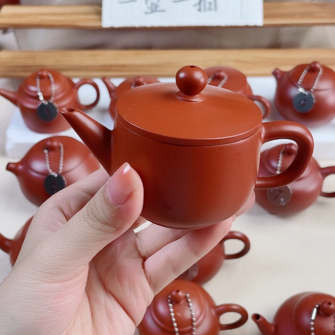 潮州朱泥壶手拉汉瓦95毫升