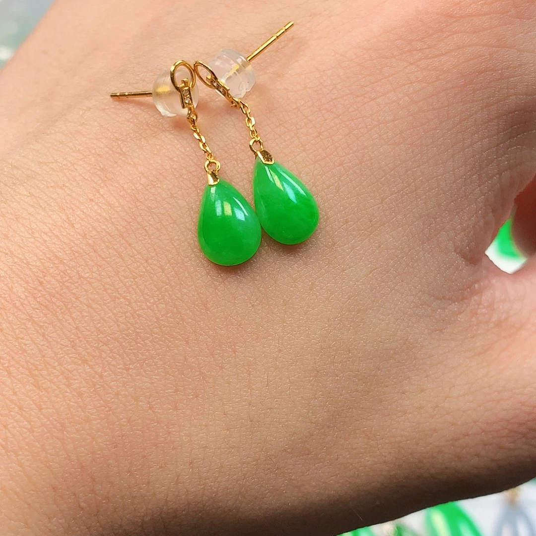 翡翠未镶嵌耳饰翡翠