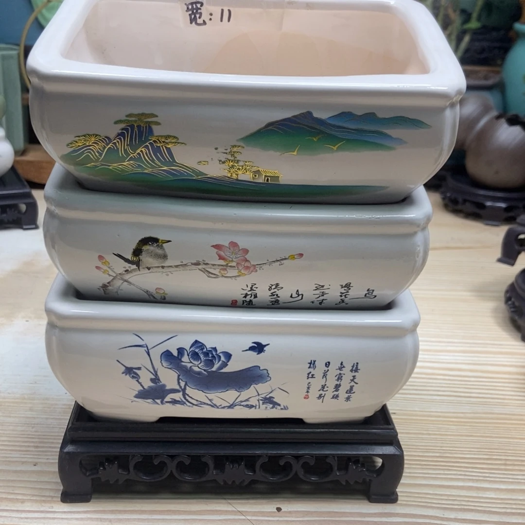 瓷片陶瓷花盆陶瓷艺术