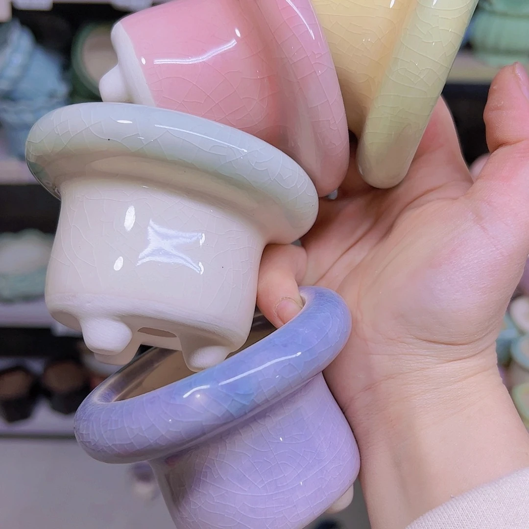 红陶陶瓷花盆当场满12包邮