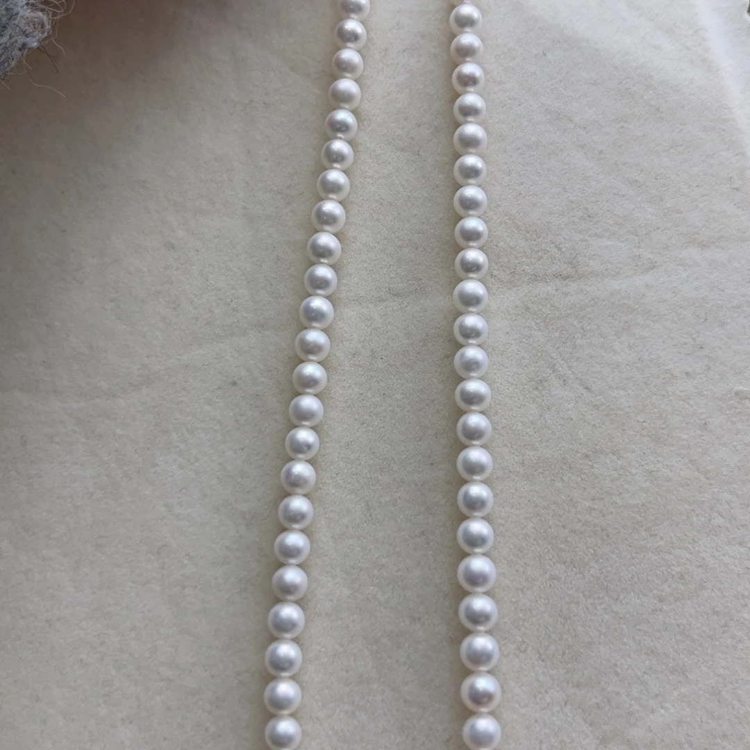 项链银S925镶嵌淡水珍珠