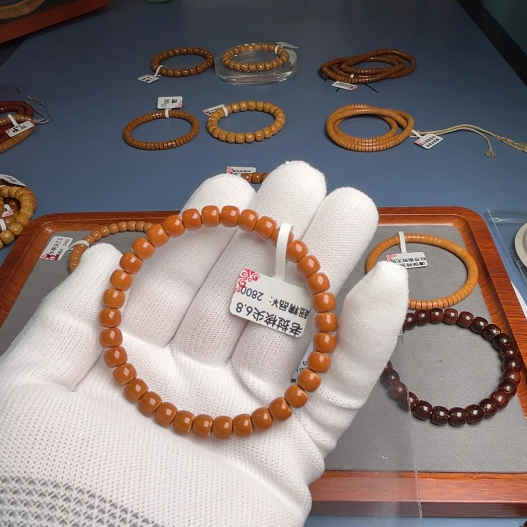 橄榄核手串6.8尺老挝核尖超精品