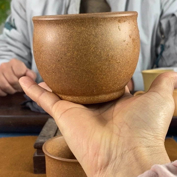 紫砂茶壶尘**尽老段主人杯200左右的容量