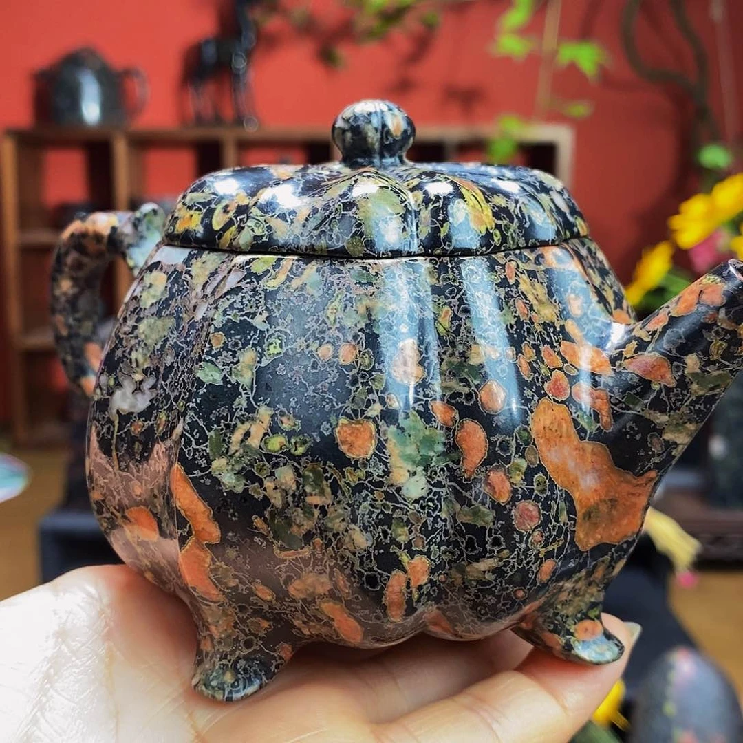 全***意梅花玉精美梅花壶