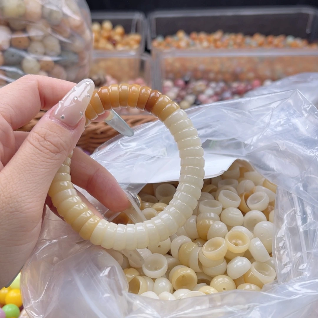 白玉菩提吊坠q微瑕12mm/40+5颗碗肠