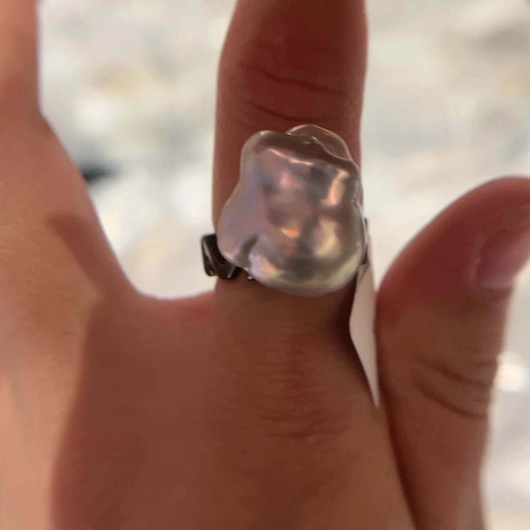 淡水珍珠戒指合金