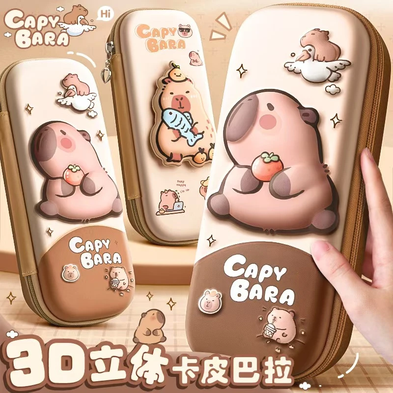 新款3D立体解压多功能高颜值大容量文具盒可爱防水耐脏学生笔袋