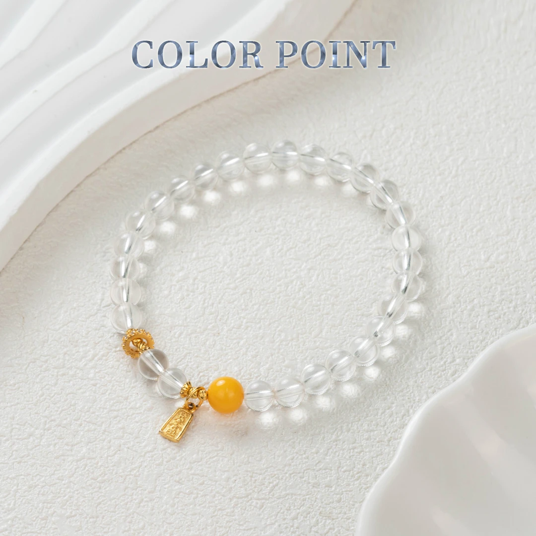【color point】水晶手串925银天然白水晶DIY手链（多样性发其一）