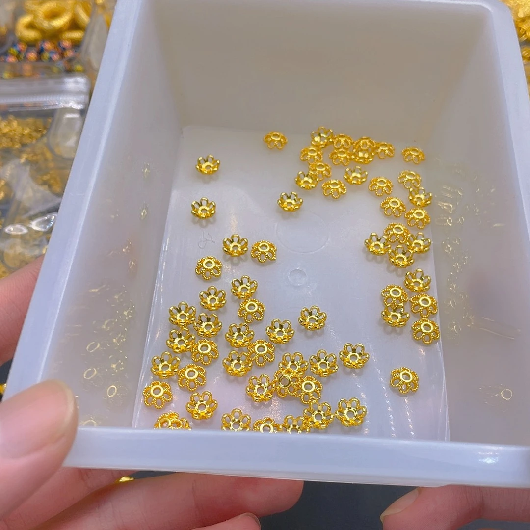 锆石铜合金镂空花托8mm10颗