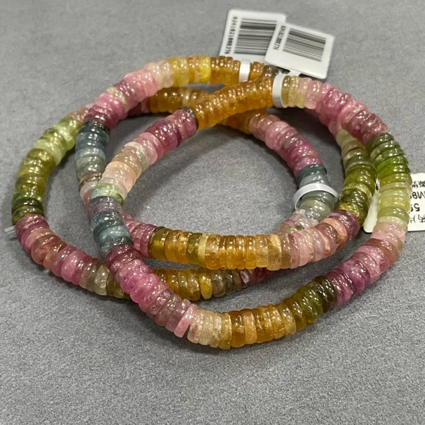 【书记甄选】天然碧玺药片珠单圈手链 多样性发一件 约6mm XL2258