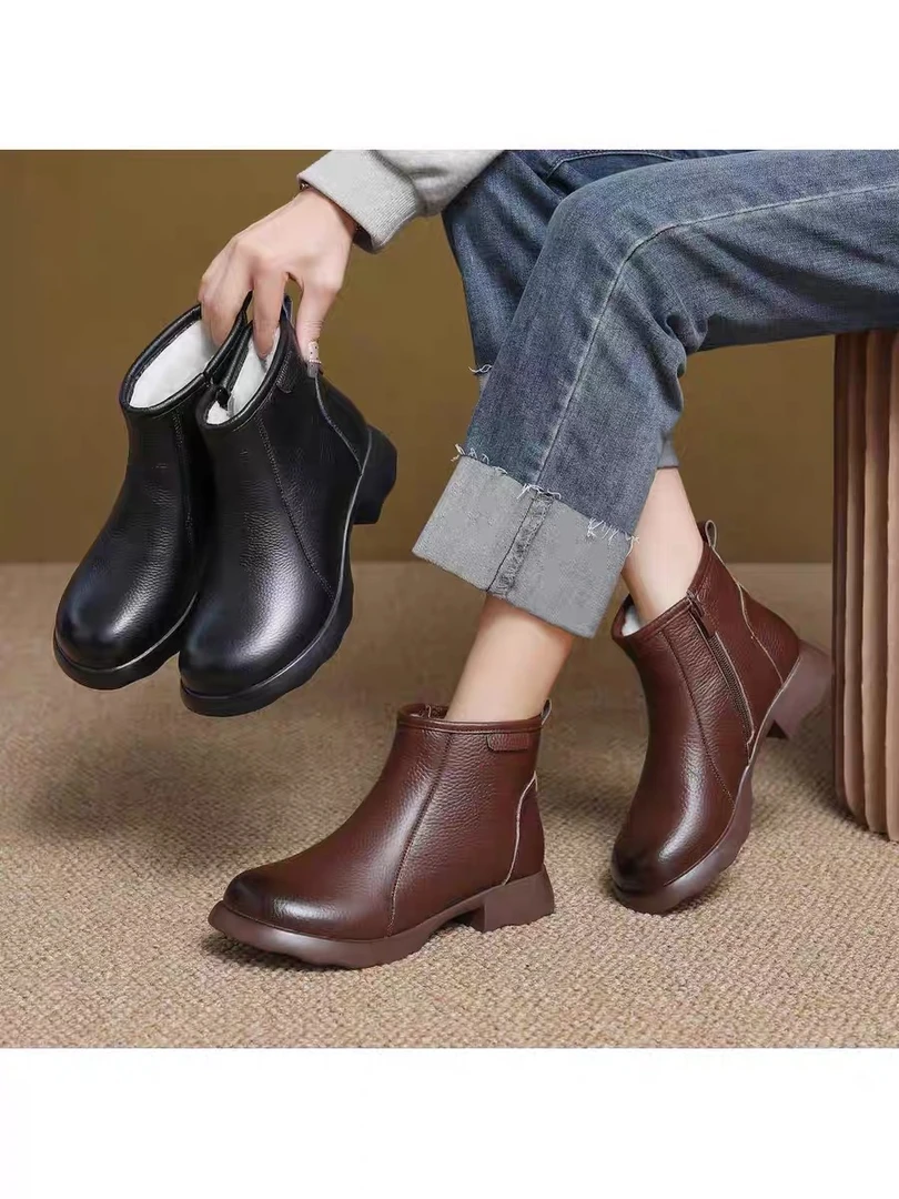 【D】复古时尚保暖舒适短靴8968