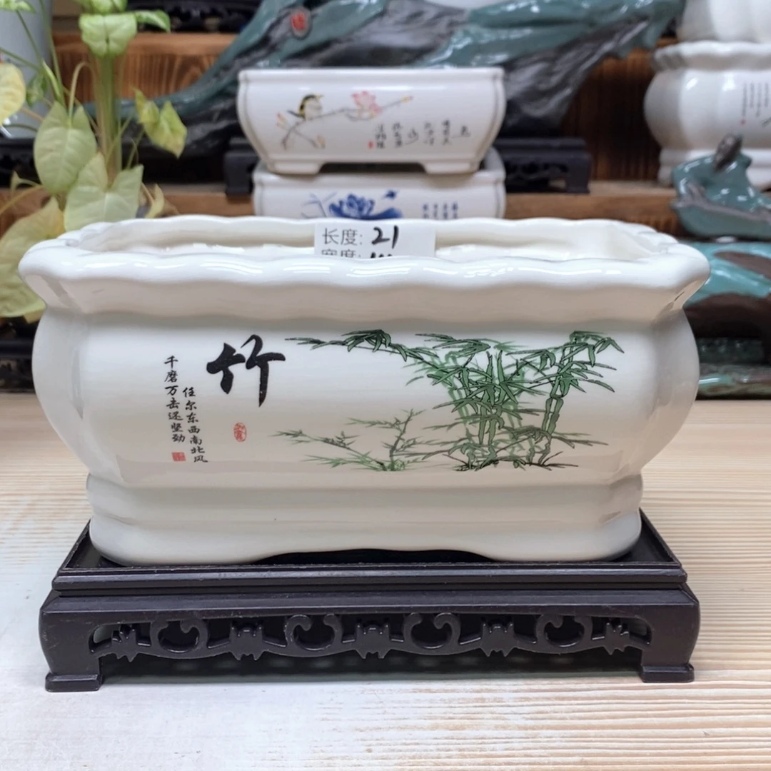 紫砂花盆陶瓷艺术花盆陶瓷