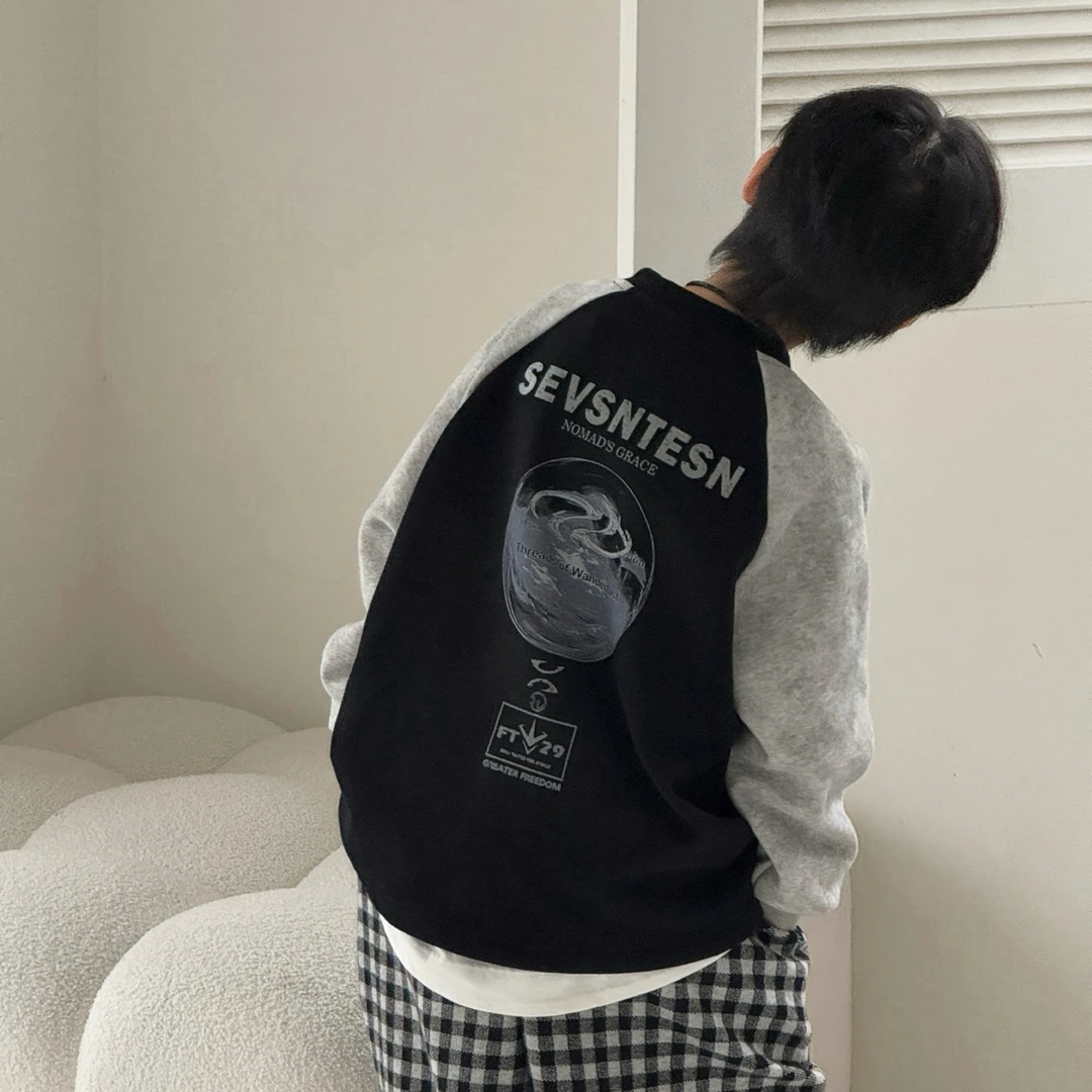 大童潮牌童装2025秋冬新款洋气棉服印花加绒