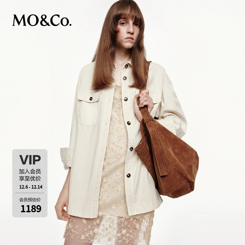 【流光风】MOCO衬衫外套2025秋新品工装风挺括宽松MBE3JKT028