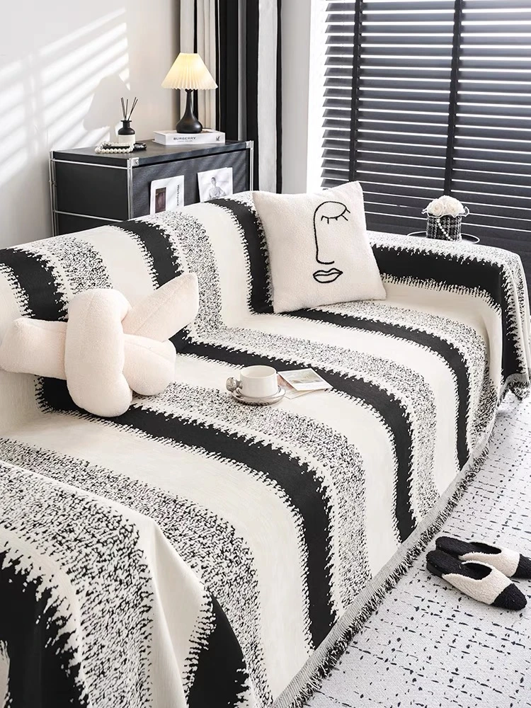 【钢琴键】简约现代ins风雪尼尔防滑耐磨网红沙发盖布巾沙发布