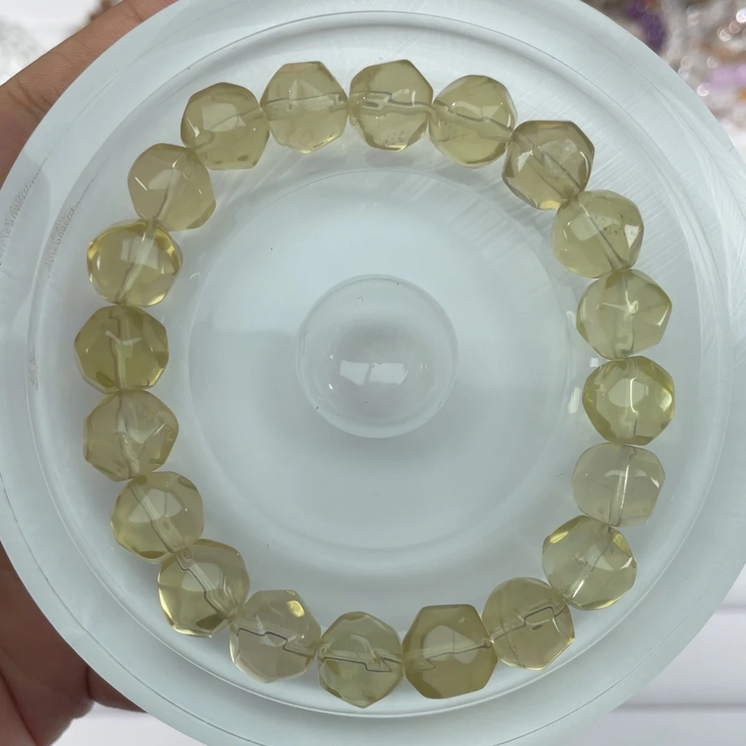 手链水晶未镶嵌006柠檬黄水晶菠萝10m+
