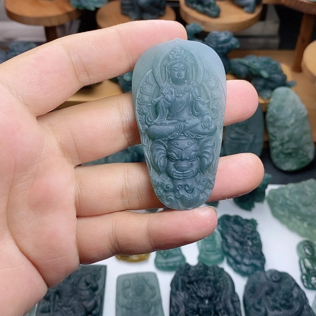 定制翡翠未镶嵌普贤