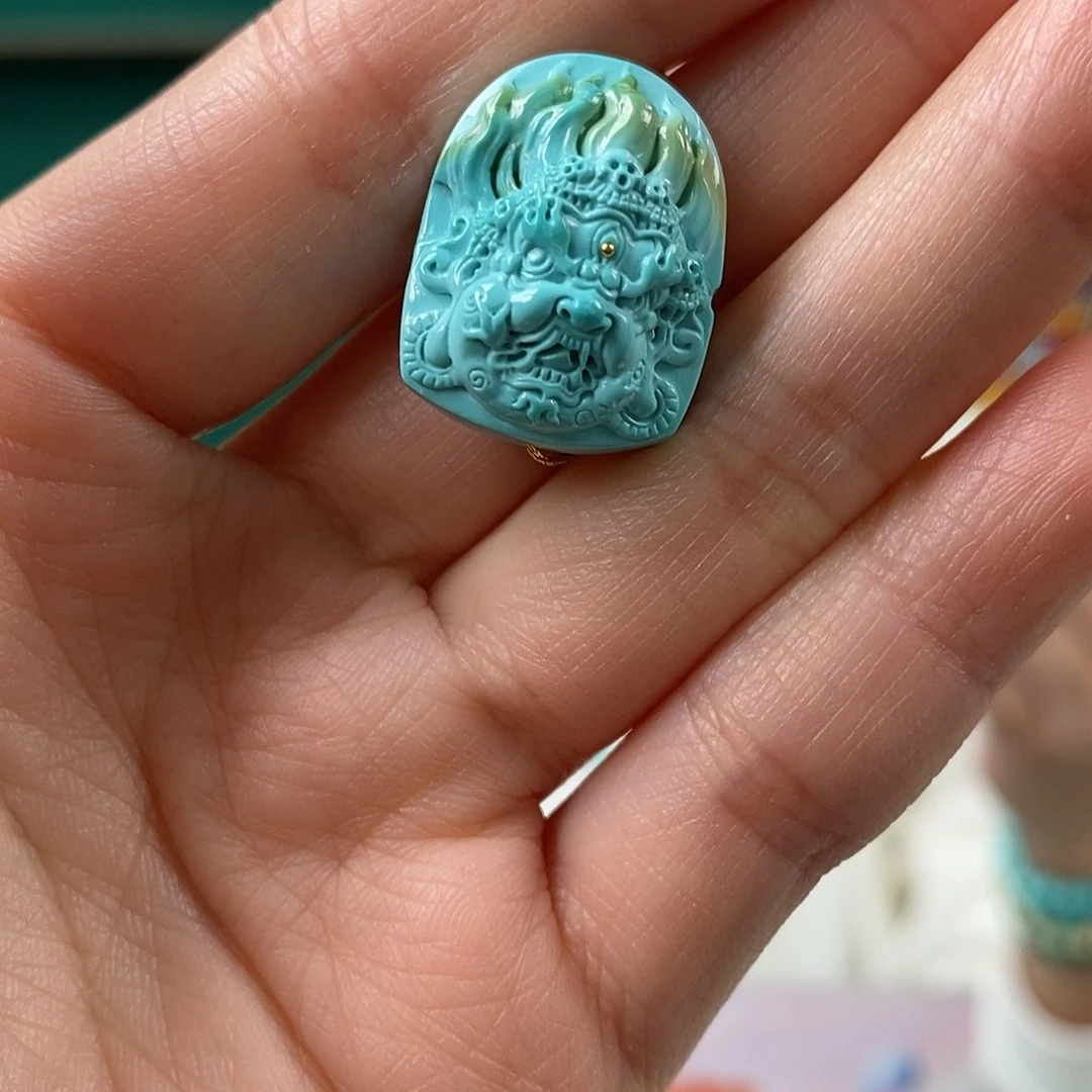 风***绿松石未镶嵌珠宝奇石