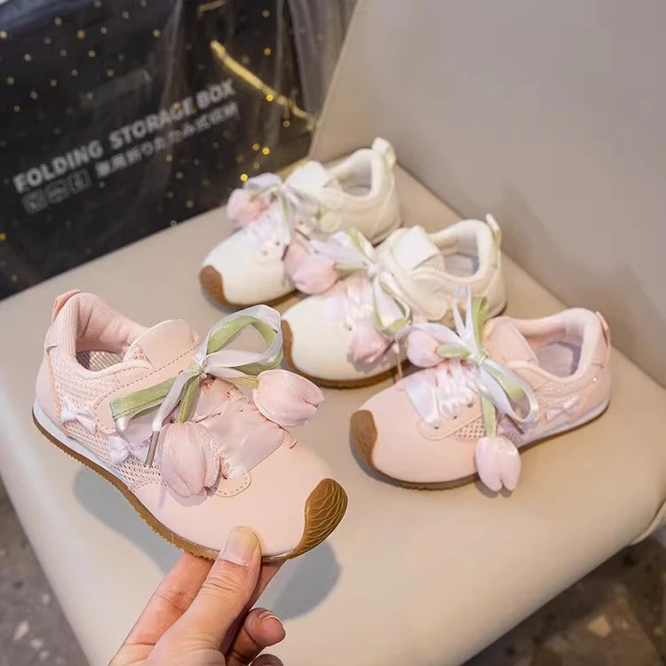 ABC女童开春鞋郁金香鞋子阿甘鞋2025新款中大童春秋季运动鞋软底