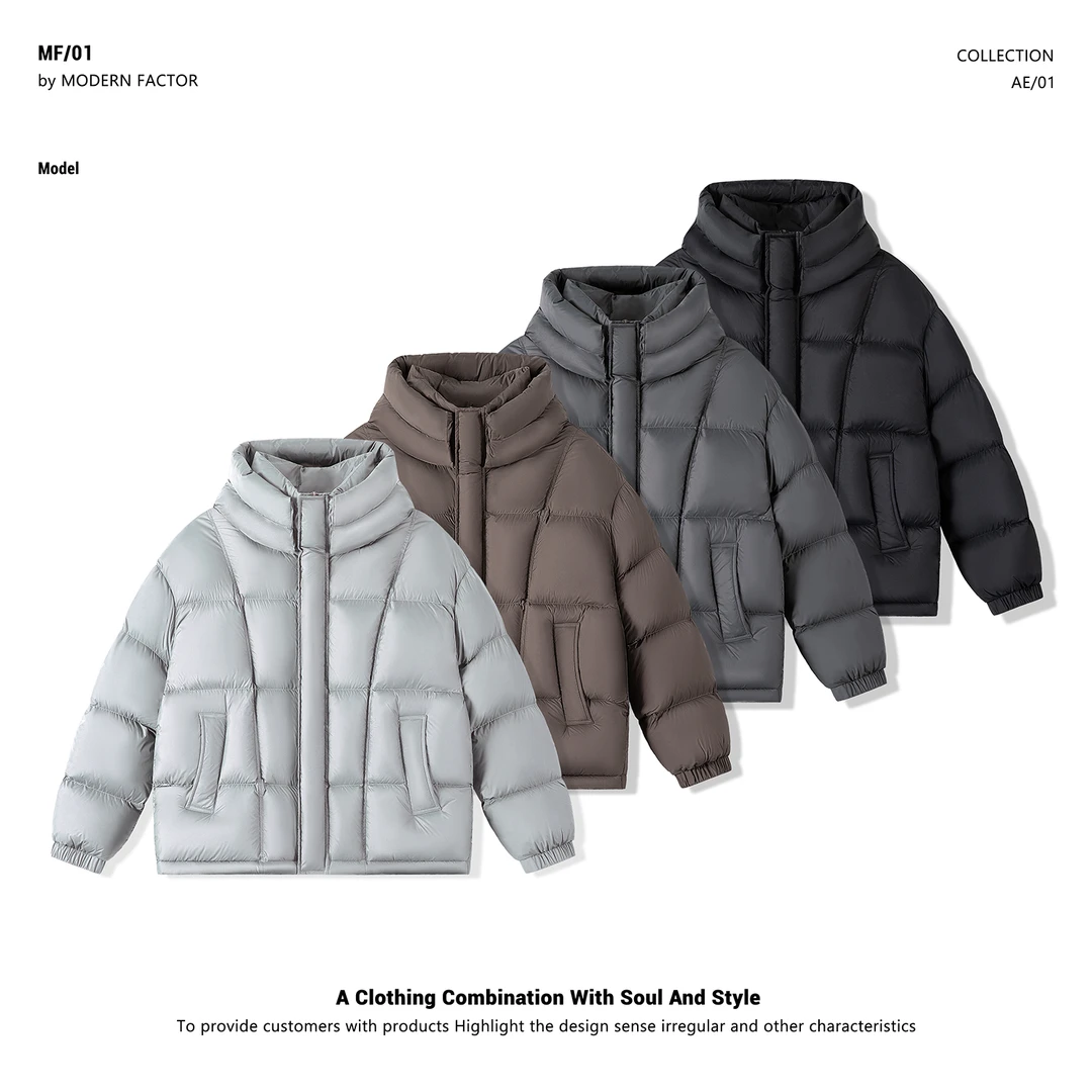 90白鸭绒云朵泡芙绒零压无胆羽绒服冬季磁吸扣轻量化御寒面包服