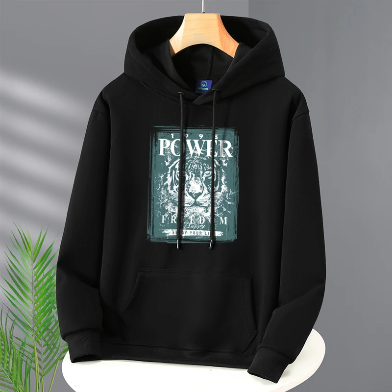 秋冬季男女连帽卫衣加绒加厚百搭潮流套头情侣装休闲时尚打底衫男