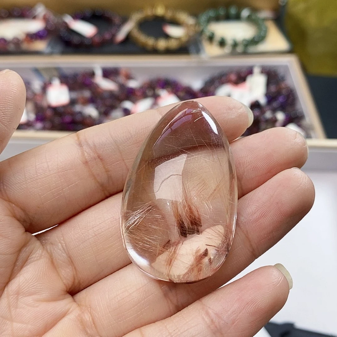 颈饰未镶嵌水晶44*28*16发晶吊坠