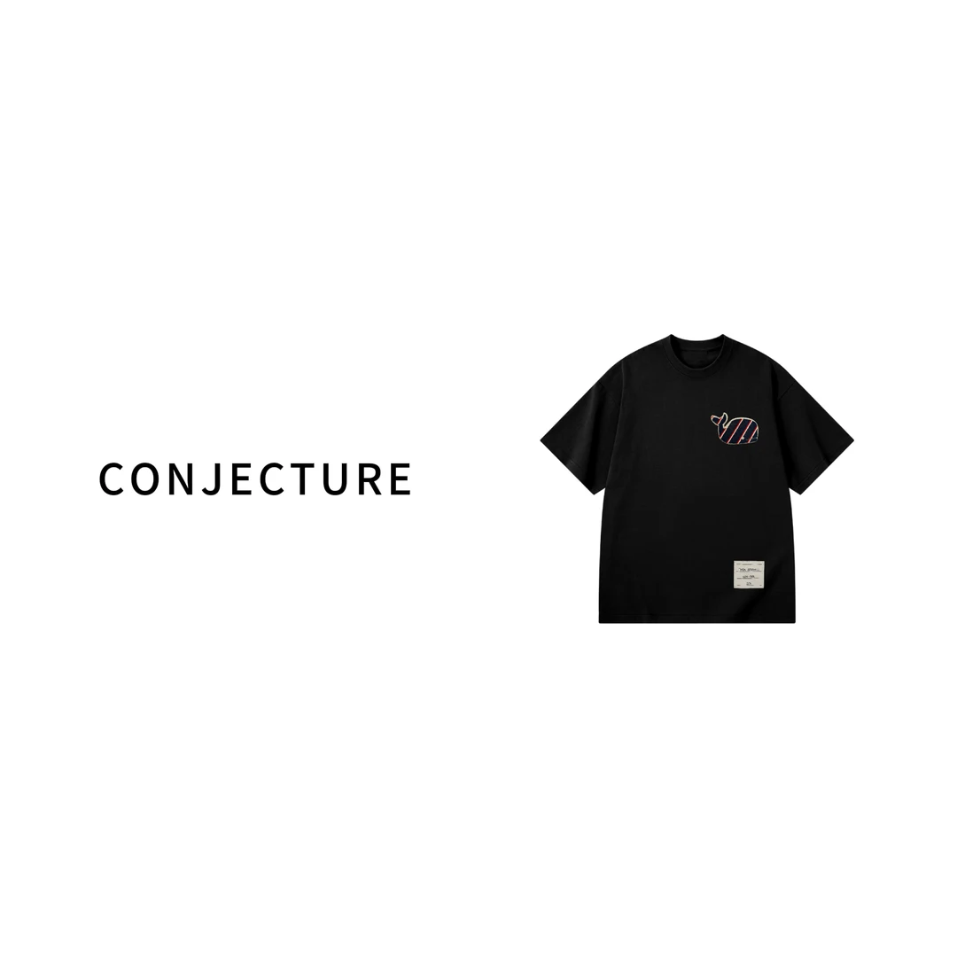 【19号链接-鲸鱼】新奢品仓男女同款简约重磅情侣百搭休闲T恤