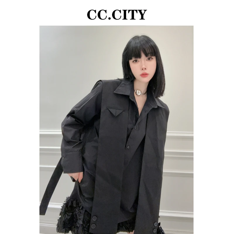 【蔡丽丽&添羽】时尚高级百搭洋气衬衣6x592