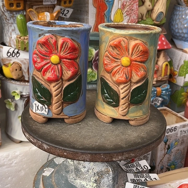 粗陶材质多肉花盆