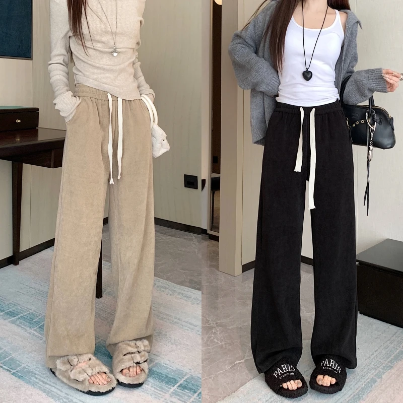 大码女装胖MM春季时尚休闲裤阔腿裤6669