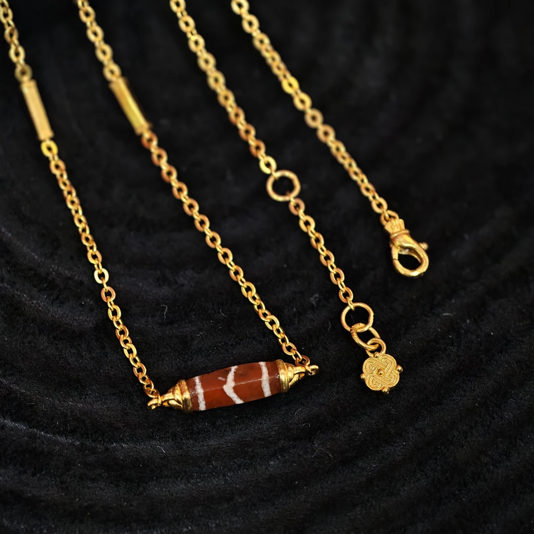 【岳福珠宝】 足金 细工造办处 「年轮古珠」套链43-45cm