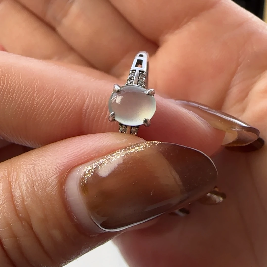 翡翠银S925镶嵌戒指