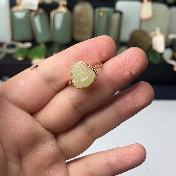 和田玉合金戒指62