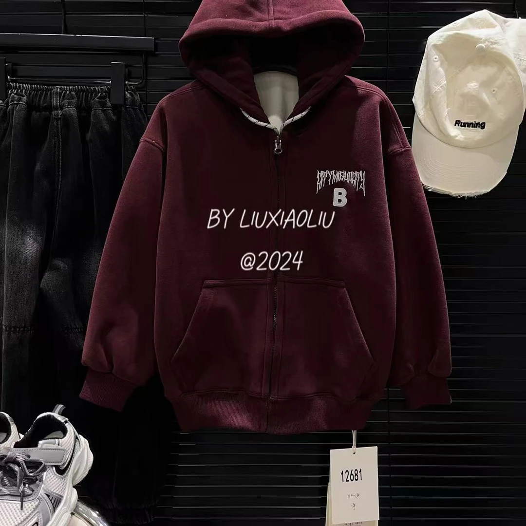 杭州六小六正版 BY LIUXIAOLIU韩版冬季儿童加绒连帽卫衣12681
