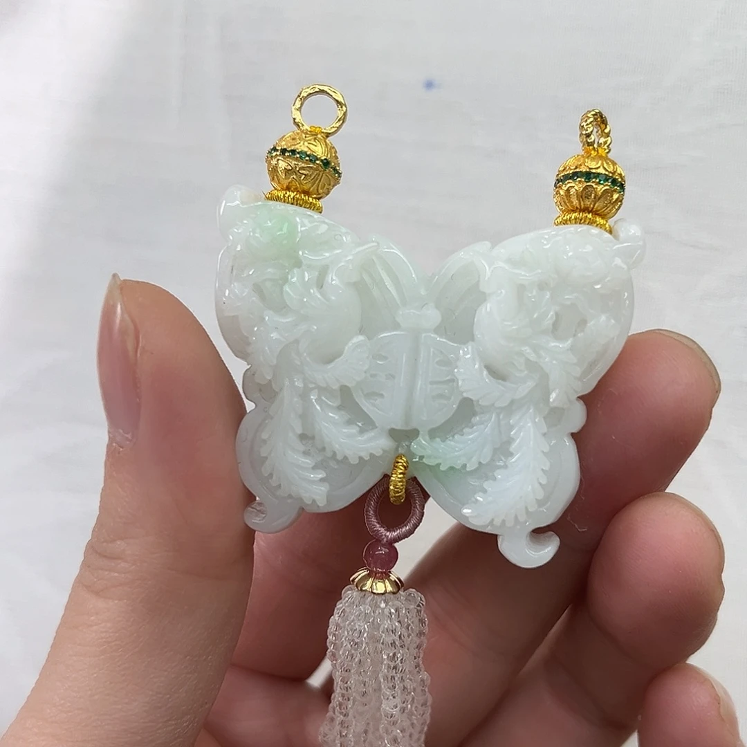翡翠合金吊坠(赠链)国风