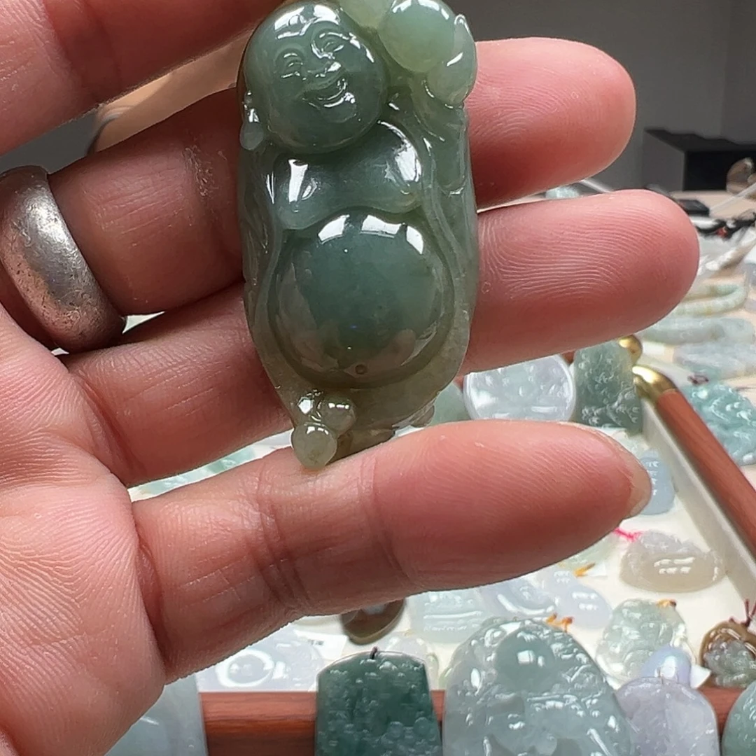颈饰未镶嵌翡翠天然翡翠