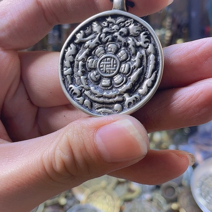 白铜利马铜九宫八卦牌子，一个福利