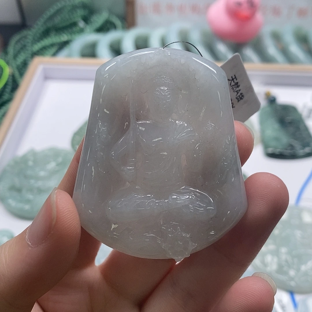 翡翠未镶嵌颈饰2-1翡翠A货挂件