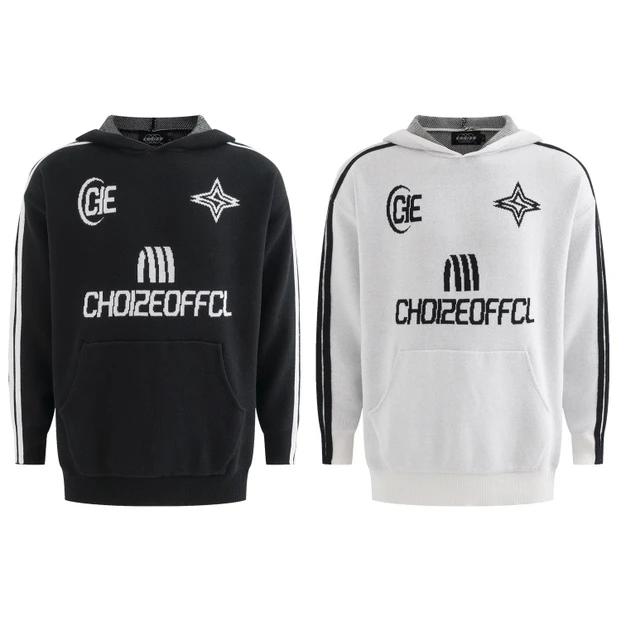 冰淇淋-连帽球服风针织衫毛衣